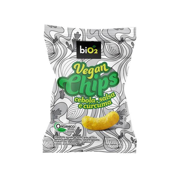 Imagem de Salgadinho Vegano Sabor Cebola Salsa E Cúrcuma Vegan Chips 40g BiO2