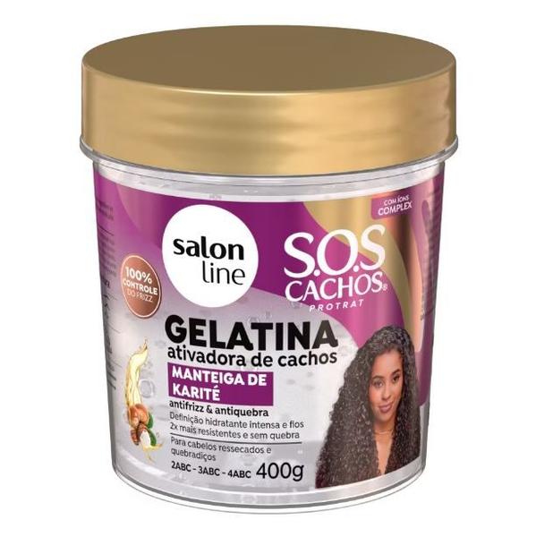 Imagem de SalonLine Gelatina SOS Cachos Manteiga de Karité - 400g