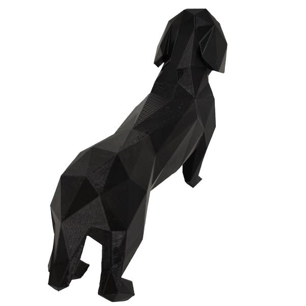 Imagem de Salsicha Dachshund 21Cm Cachorro 3D Objeto Decorativo Preto