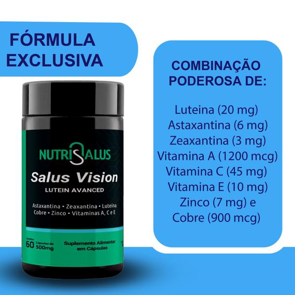 Imagem de Salus Vision Luteína Astaxantina 60 Cápsulas Pote 30g