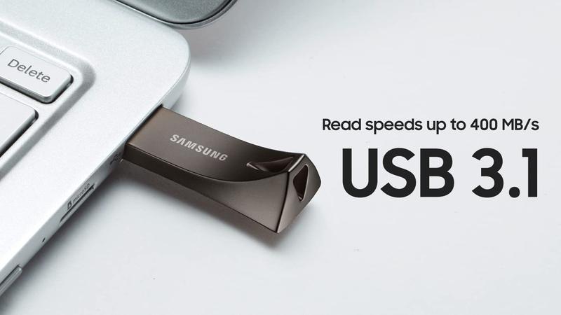 Imagem de Samsung BAR Plus 128GB - 300MB/s USB 3.1 Flash Drive Titan Gray (MUF-128BE4/AM)