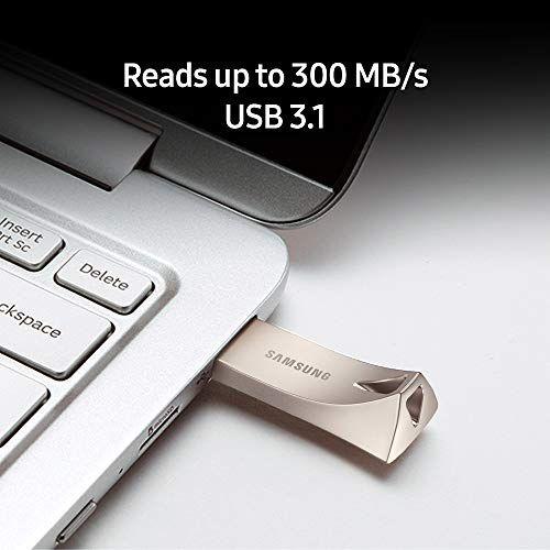 Imagem de Samsung BAR Plus 64GB - 200MB/s USB 3.1 Flash Drive Champagne Silver (MUF-64BE3/AM)