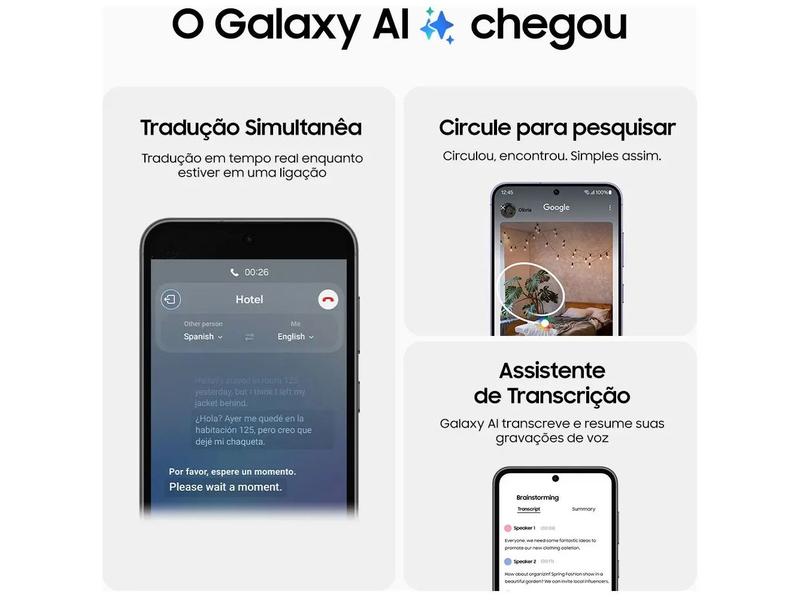 Samsung Galaxy S23 FE 5G Smartphone Android - 128GB Creme + Watch FE 40mm Azul 16GB Imagem de Samsung Galaxy S23 FE 5G Smartphone Android