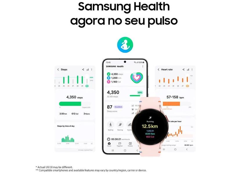 Samsung Galaxy S23 FE 5G Smartphone Android - 128GB Creme + Watch FE 40mm Azul 16GB Imagem de Samsung Galaxy S23 FE 5G Smartphone Android