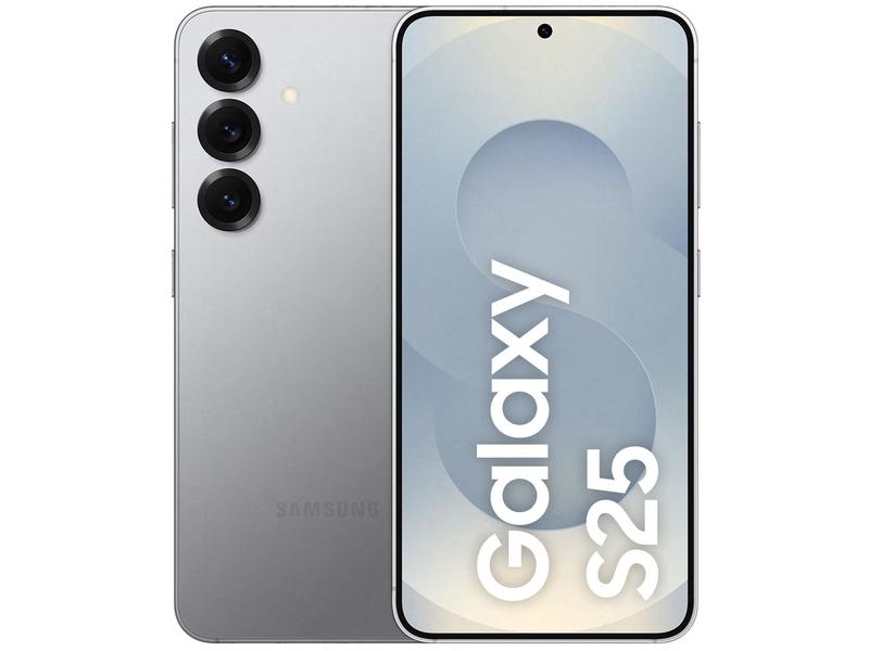 Samsung Galaxy S25 5G 256GB Galaxy AI Prata 6,2" 12GB RAM Câm. Tripla 50+12+10MP Bateria 4... Samsung Galaxy S25 5G 256GB Galaxy AI Prata 6,2" 12GB RAM Câm. Tripla 50+12+10MP Bateria 4...