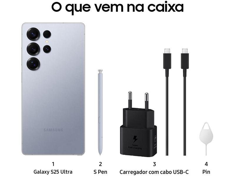 美品 Galaxy S25 Ultra ブルー 256GB Samsung Galaxy S25 Ultra 5G 256GB Galaxy AI Titânio Azul 6,9