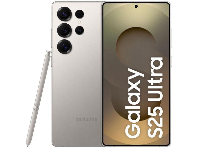 Samsung Galaxy S25 Ultra 5G 256GB Galaxy AI Titânio Cinza 6,9" 12GB RAM Câm. Quádrupla 200 Dual Chip