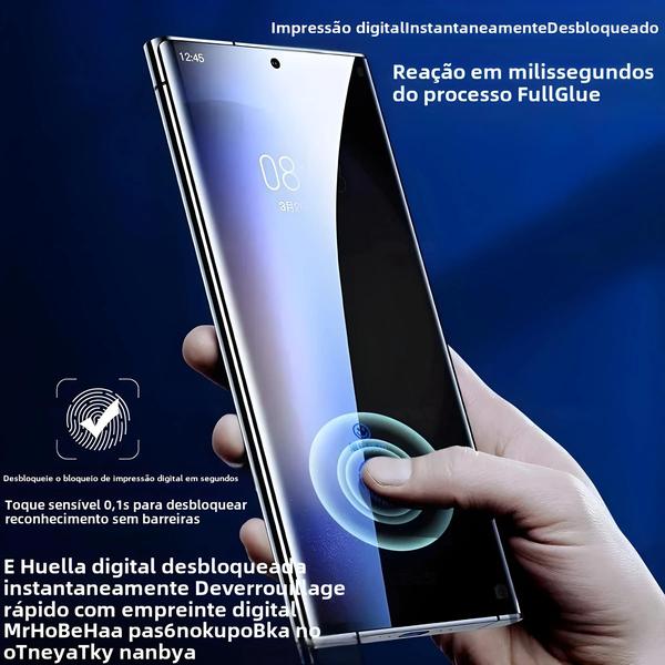 Imagem de Samsung Galaxy S9 S10 S20 S21 S22 S23 Nota 10 20 Protetor De Tela De Hidrogel Antiespião 2 Peças