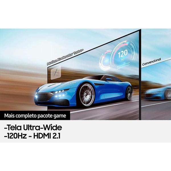 Imagem de Samsung Smart TV 55" QLED 4K, Modo Game, Processador IA, Som em Movimento Virtual, Tela sem limites, Design slim, Alexa built in, Preto Bivolt