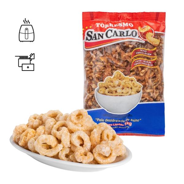 San Carlo Torresmo pré-frito 1kg Pururuca de Pele Suína 100% Natural Low Carb Imagem de San Carlo Torresmo pré-frito 1kg Pururuca de Pele Suína 100% Natural Low Carb
