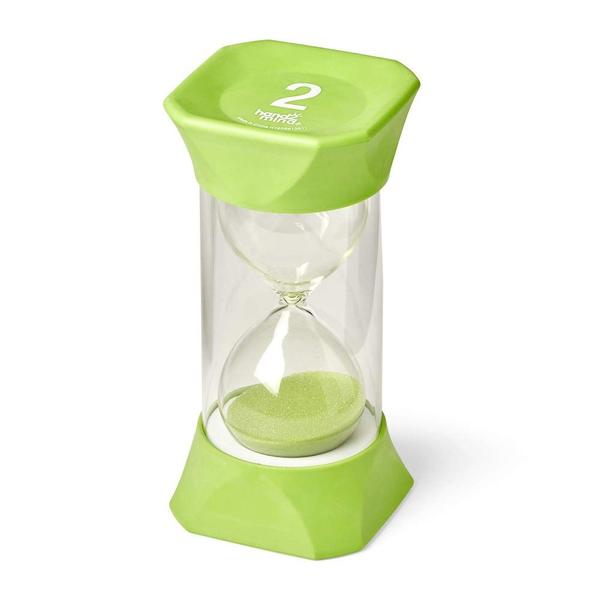 Imagem de Sand Timer hand2mind Green Jumbo 2 Minute para crianças