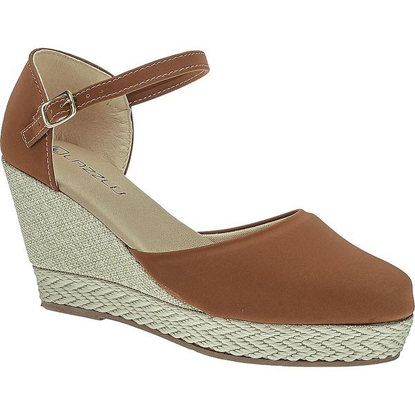 Sandália Anabela Plataforma Salto Médio Feminina Baixo Espadrille