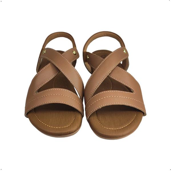 Sandalia Ortopédica Couro Usaflex Feminina Elastico R1804
