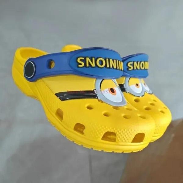 Imagem de Sandálias Minions Croc para Crianças - Antiderrapantes e Respiráveis