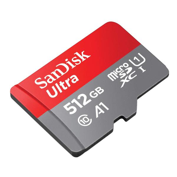 Imagem de SanDisk Cartão de memória Ultra MicroSDXC UHS-I de 512 GB com adaptador 100 MB/s Cartão Micro SD