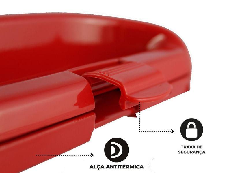 Imagem de Sanduicheira e Grill Elétrica Amvox 750W Antiaderente Vermelha 370 Red 220V