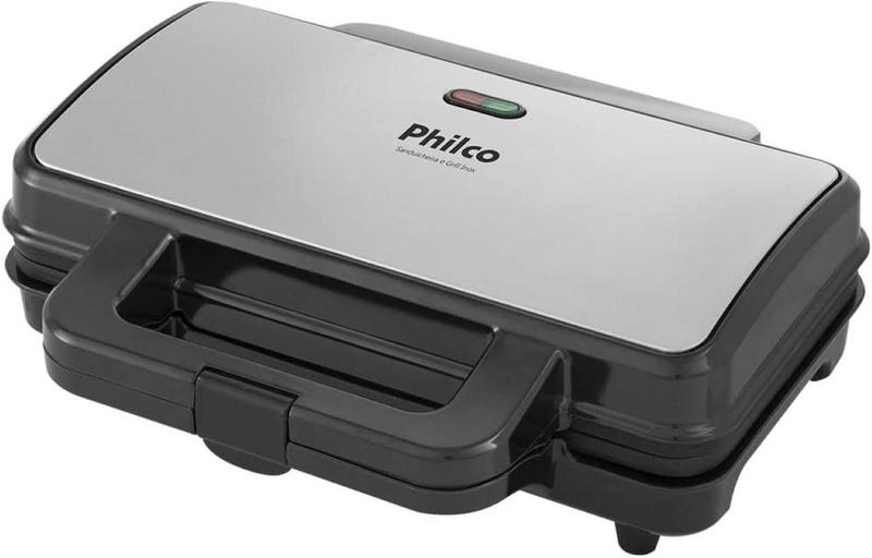 Sanduicheira E Grill Pgr02i 900w Preto E Inox Philco 110v Sanduicheira E Grill Pgr02i 900w Preto E Inox Philco 110v