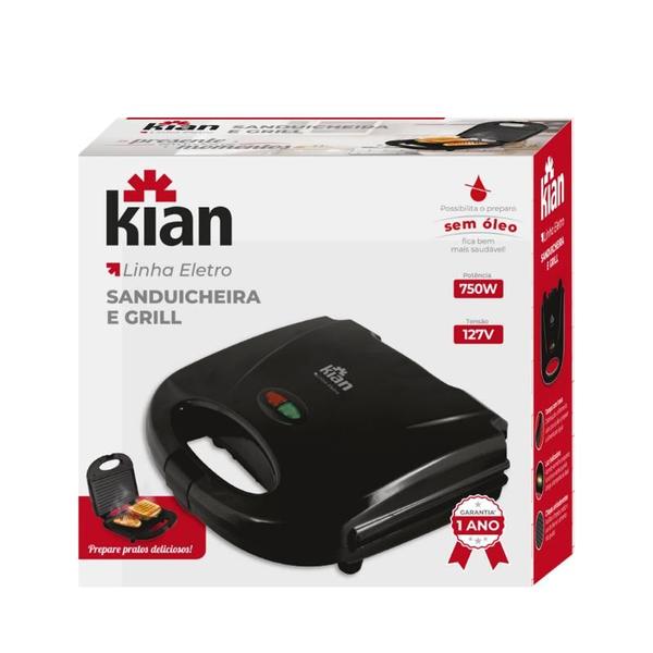 Sanduicheira Grill em Misteira Eletrica 127V 750W Kian - Main Image