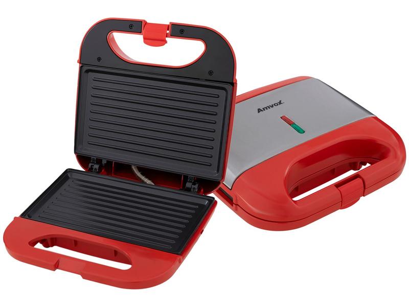 Sanduicheira Grill Amvox Vermelho 750W Lar - AMS 500 Sanduicheira Grill Amvox Vermelho 750W Lar - AMS 500