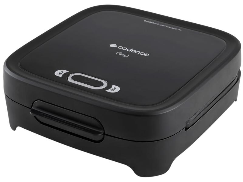 Sanduicheira Grill Cadence Preta 750W Antiaderente Click Sanduicheira Grill Cadence Preta 750W Antiaderente Click