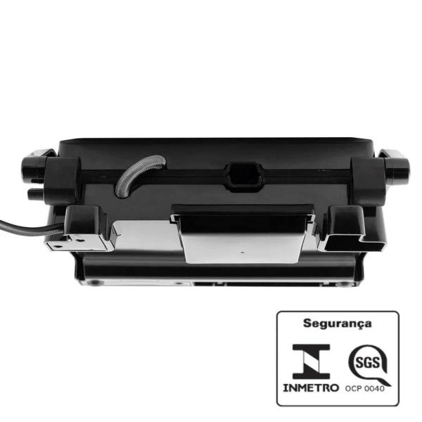 Imagem de Sanduicheira Grill Misteira Grelha Carne Hamburguer Eletrica Press Inox 110v 220v 2 em 1 Philco