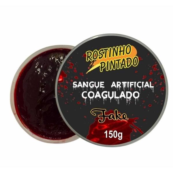 Imagem de Sangue Artificial Falso Coagulado Gel Maquiagem Terror Fake 150 Grs