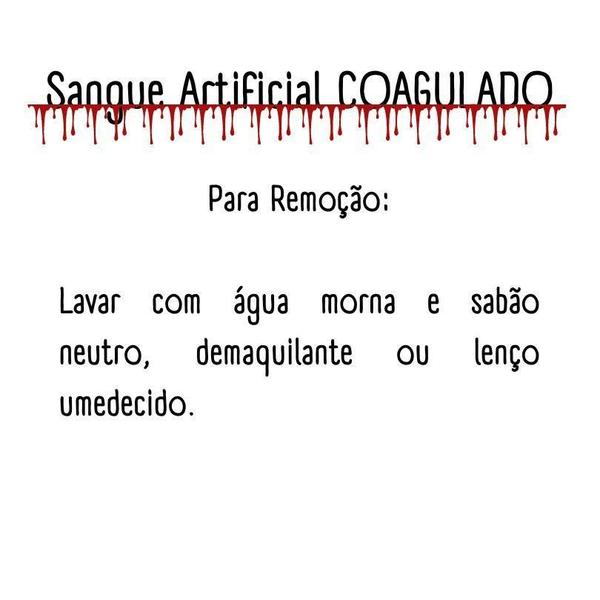 Sangue Artificial Falso Coagulado Gel Maquiagem Terror Fake - Rostinho Pintado Imagem de Sangue Artificial Falso Coagulado Gel Maquiagem Terror Fake