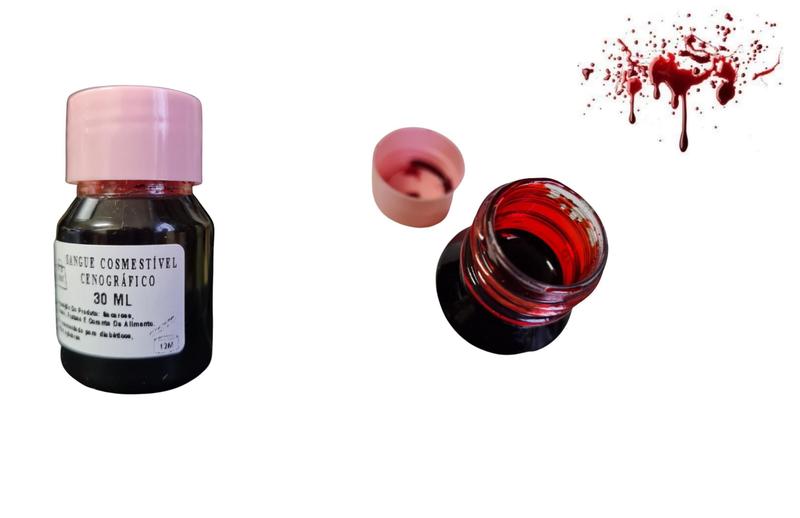 Imagem de Sangue Comestivel 30 Ml Teatral Halloween Festa-Kit 2Un