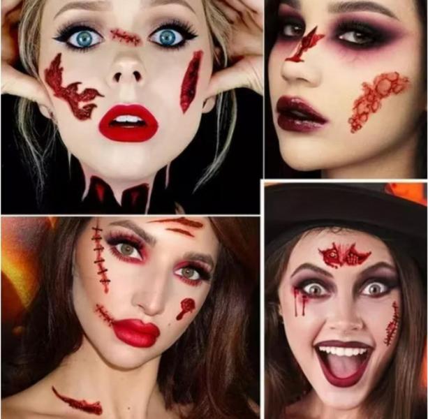 Imagem de Sangue Falso Artificial Para Maquiagem Com Seringa Halloween