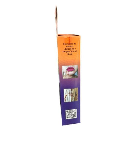 Sangue Falso Comestível Slug 120ml Maquiagem Teatral Festas Imagem de Sangue Falso Comestível Slug 120ml Maquiagem Teatral Festas