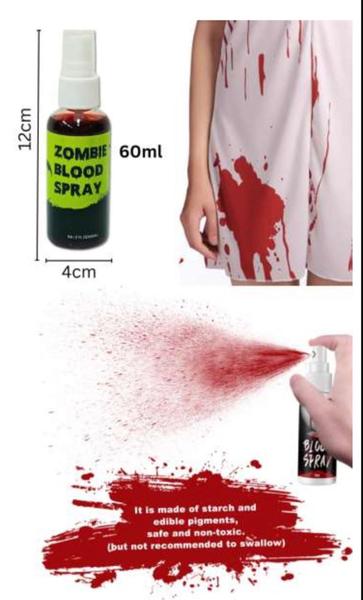 Imagem de Sangue Falso Spray 60ml Maquiagem Artística Halloween