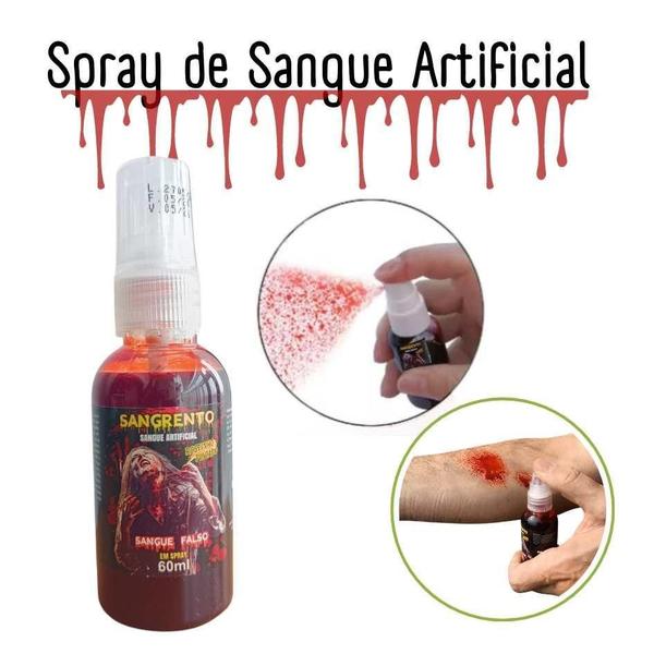 Imagem de Sangue Falso Spray Sangrento Fake Maquiagem Terror Halloween