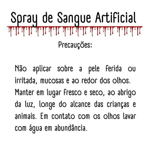 Imagem de Sangue Falso Spray Sangrento Fake Maquiagem Terror Halloween