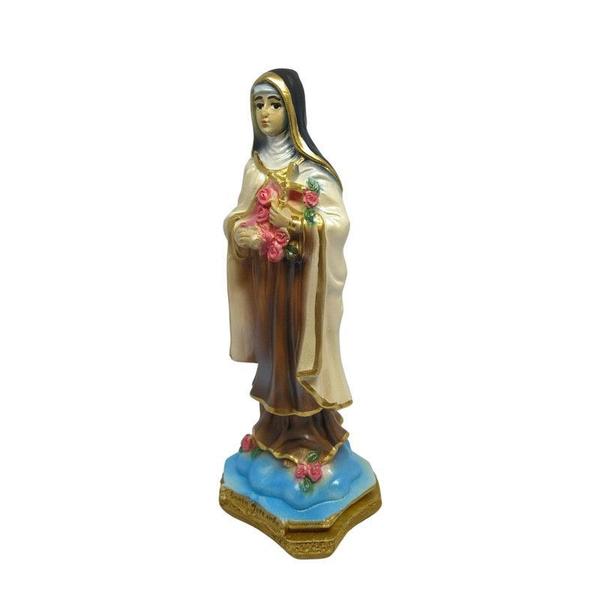 Imagem de Santa Teresinha Das Rosas Do Menino Jesus Gesso Premium 20cm