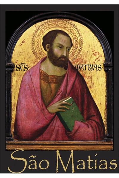 Santinho São Matias (oração no verso) - 7x10 cm - Santinhos do Brasil Imagem de Santinho São Matias (oração no verso) - 7x10 cm