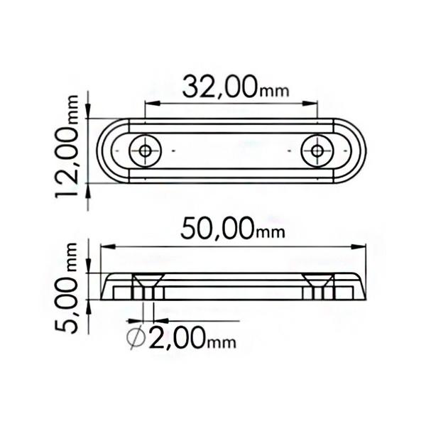 Imagem de Sapata Deslizante 12 X 50 Mm Branca (Kit Com 200 Un)