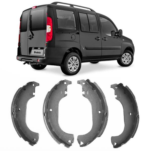 Imagem de Sapata Lona Freio Fiat Doblo Strada 2001 a 2022 Traseira Bosch SYL 203005