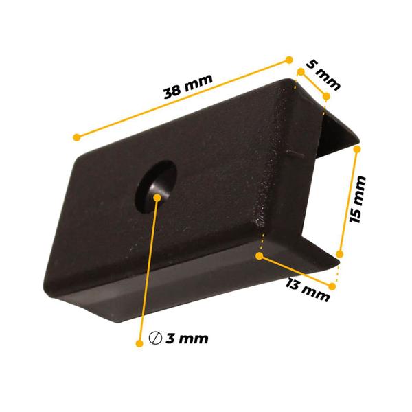 Imagem de Sapata Plástica U Para 15 Mm Marrom