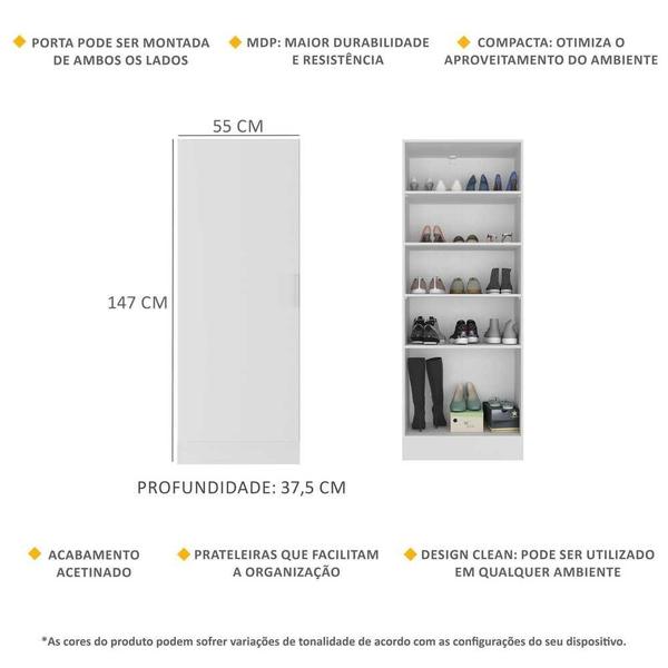 Imagem de Sapateira 1 Porta Multimóveis Jade FG6005 Branca