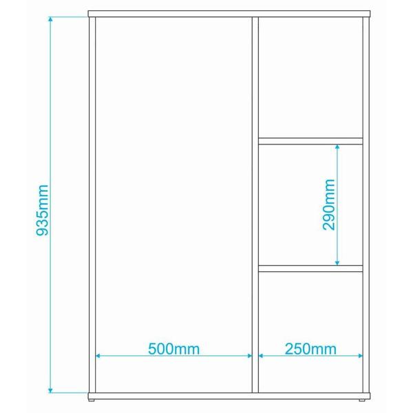 Imagem de Sapateira Armário Multiuso Baixo Organizador 10 Pares Área de Serviço Sala 1 Porta 3 Nichos Branco