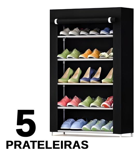 Imagem de Sapateira Com 5 Prateleiras Porta Calçados Sapatos Tenis