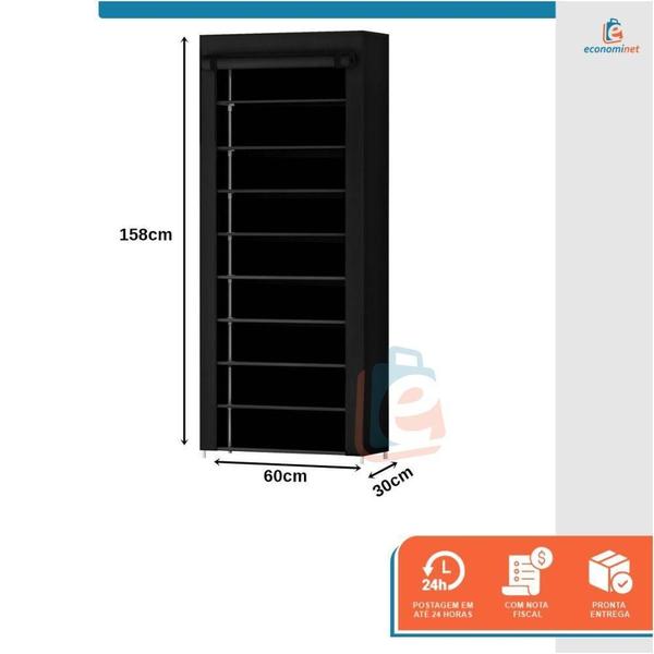 Imagem de Sapateira Com 9 Prateleiras Para Organizar Calçados E Objeto