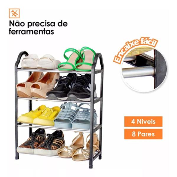 Imagem de Sapateira De 4 Andares Em Pvc Para 8 Pares De Sapatos Casita