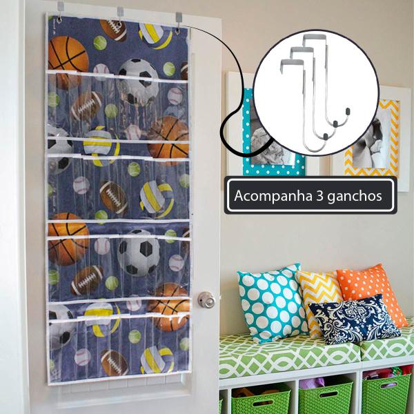 Imagem de Sapateira de Porta Vertical 8 Pares Organizador Multiuso Prática Bola