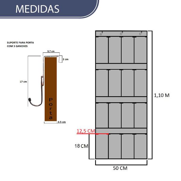 Imagem de Sapateira de Porta Vertical 8 Pares Organizador Multiuso Prática Bola