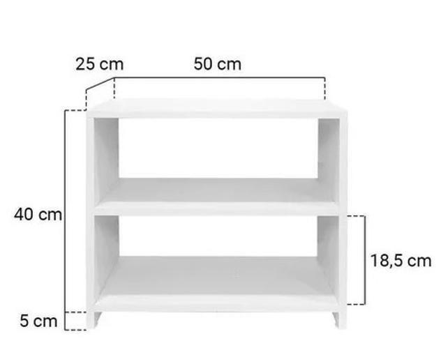 Imagem de Sapateira Mdf Basic Branca Multiuso Organizador Hall Sala