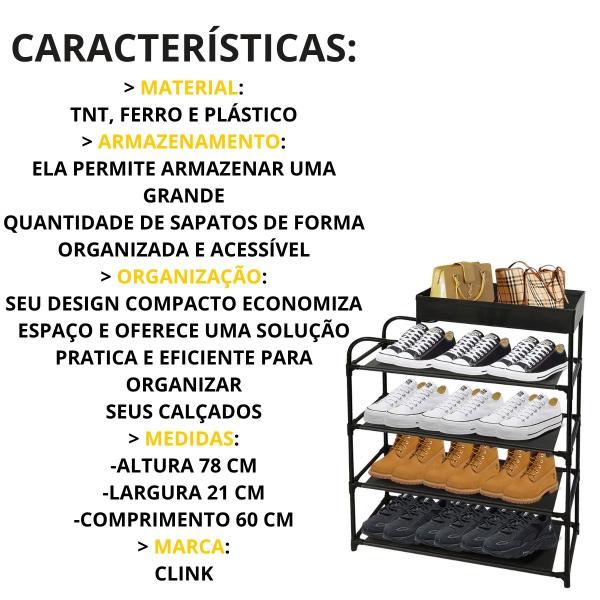 Imagem de Sapateira Montável Multiuso Rack Tênis Sapatos Acessórios