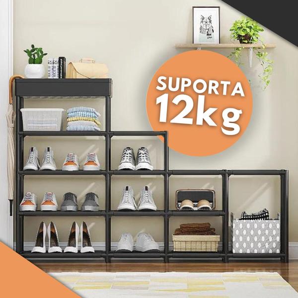 Imagem de Sapateira Montável Multiuso Rack Tênis Sapatos Acessórios