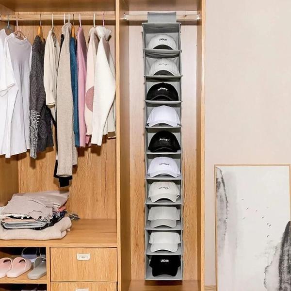 Imagem de Sapateira multiuso vertical com 10 divisórias closet luxo