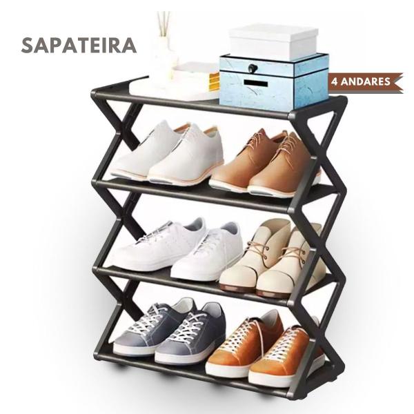 Imagem de Sapateira Organizador Porta Sapatos 8 Pares Tênis Sapato